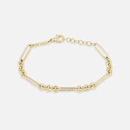 14k Yellow Gold Large Paperclip Rolo Chain Bracelet