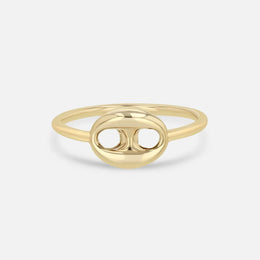 14k Yellow Gold Single Large Mariner Link Ring