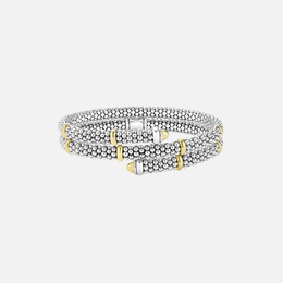 Two-Tone Caviar Versa Wrap Bracelet