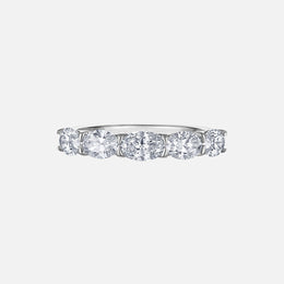 East West Oval Diamond Half Band