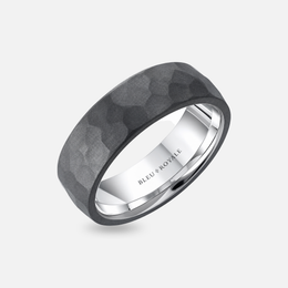 Tantalum Hammered Wedding Band
