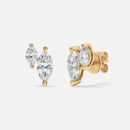Double Marquise Diamond Studs