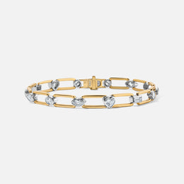 Mixed-Shape Diamond Link Bracelet