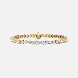 Honeycomb Round Diamond Tennis Bracelet