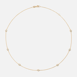 Honeycomb Bezel-Set Diamond Necklace