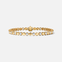 Diamond Honeycomb Link Bracelet