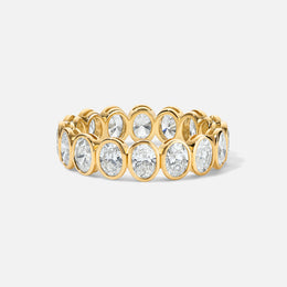Bezel-Set Oval Diamond Eternity Ring