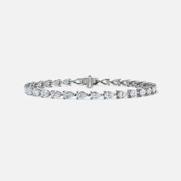 East-West Pear-Shaped Diamond Tennis Bracelet