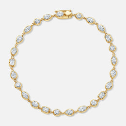 Mixed-Cut Diamond Tennis Bracelet
