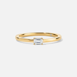 East-West Emerald-Cut Diamond Ring