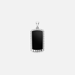 Anthem Black Agate Tag Amulet