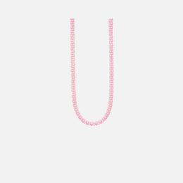 Matte Pink Ceramic Caviar Beaded Necklace