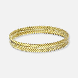 Armillas Yellow Gold V Link Bracelet
