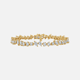 Mixed-Shape Diamond Tennis Bracelet