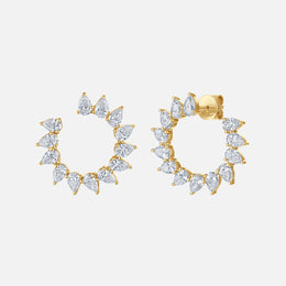 Pear Front-Facing Hoops