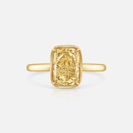 Yellow Cushion-Cut Diamond Engagement Ring