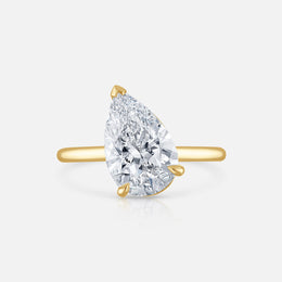 Pear-Shaped Diamond Engagement Ring in the Modern Solitaire Setting