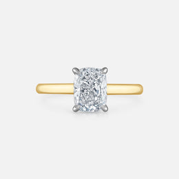 Cushion-Cut Natural Diamond Ring in Signature Solitaire Setting