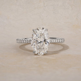 Platinum Oval Diamond Engagement Ring