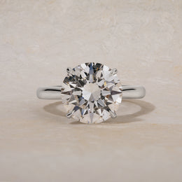 Platinum Round Diamond Bridge Ring