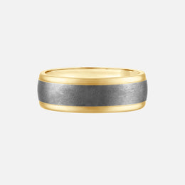 Tantalum Inlay Wedding Band