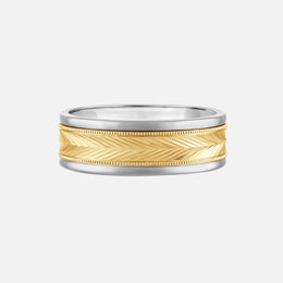 Herringbone-Style Wedding Band