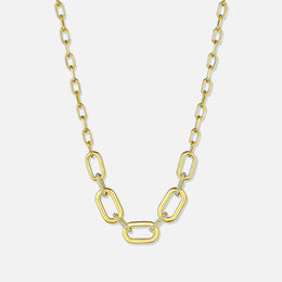 Diamond and Gold Link Necklace