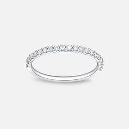Petite Prong Platinum Halfway Band