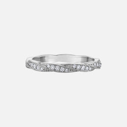 Intertwined Diamond Eternity Wedding Band