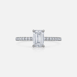 1.03 Emerald Cut in the Modern Pave
