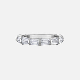 Baguette Diamond 3/4 Eternity Wedding Band