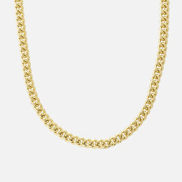 Yellow Gold 7.8 mm Hollow Miami Cuban Link Chain