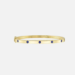 Blue Sapphire Five-Stone Bangle