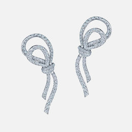 The Ribbon Collection Diamond Earrings