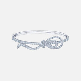 The Ribbon Collection Bangle With Diamonds
