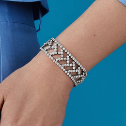 Diamond Chevron-Motif Bracelet
