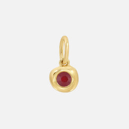 Ruby Pillow Birthstone Charm