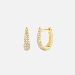 Mini Maeve Pave Diamond Huggie Earrings