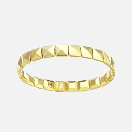 Armillas Yellow Gold Pyramid Cuff Link Bracelet