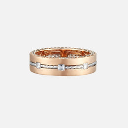 Men’s Rose and White Gold Band