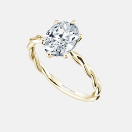 14k Yellow Gold Rope Detail Semi-Mount