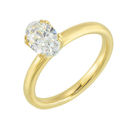 1.50-Carat Oval Diamond Engagement Ring