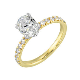 Round Hidden Halo Solitaire Semi-Mount Ring