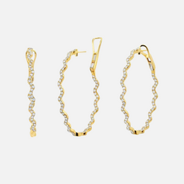 Rio Diamond Inside Outside Hoop Earrings