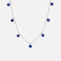 Blue Sapphire Floating Necklace