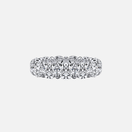 Platinum Round Diamond Wedding Band