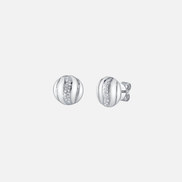 Diamond Circle Stud Earrings