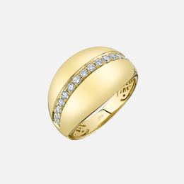 Pavé Diamond Center Dome Ring
