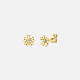 Flower Diamond Stud Earrings
