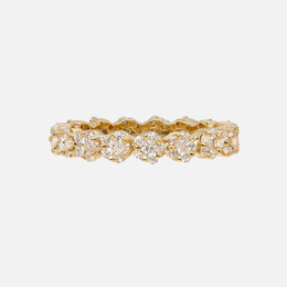 Rosetta White Diamond Gold Band